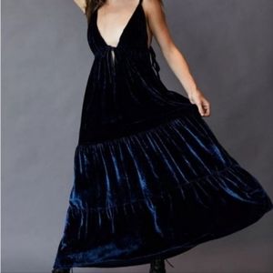 NWT Free People Emilio Velvet Maxi Dress Sm